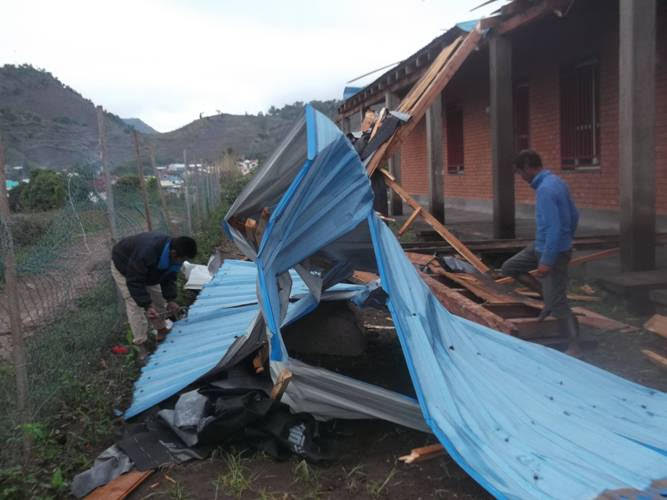 Tetto Ospedale Scoperchiato Tifone