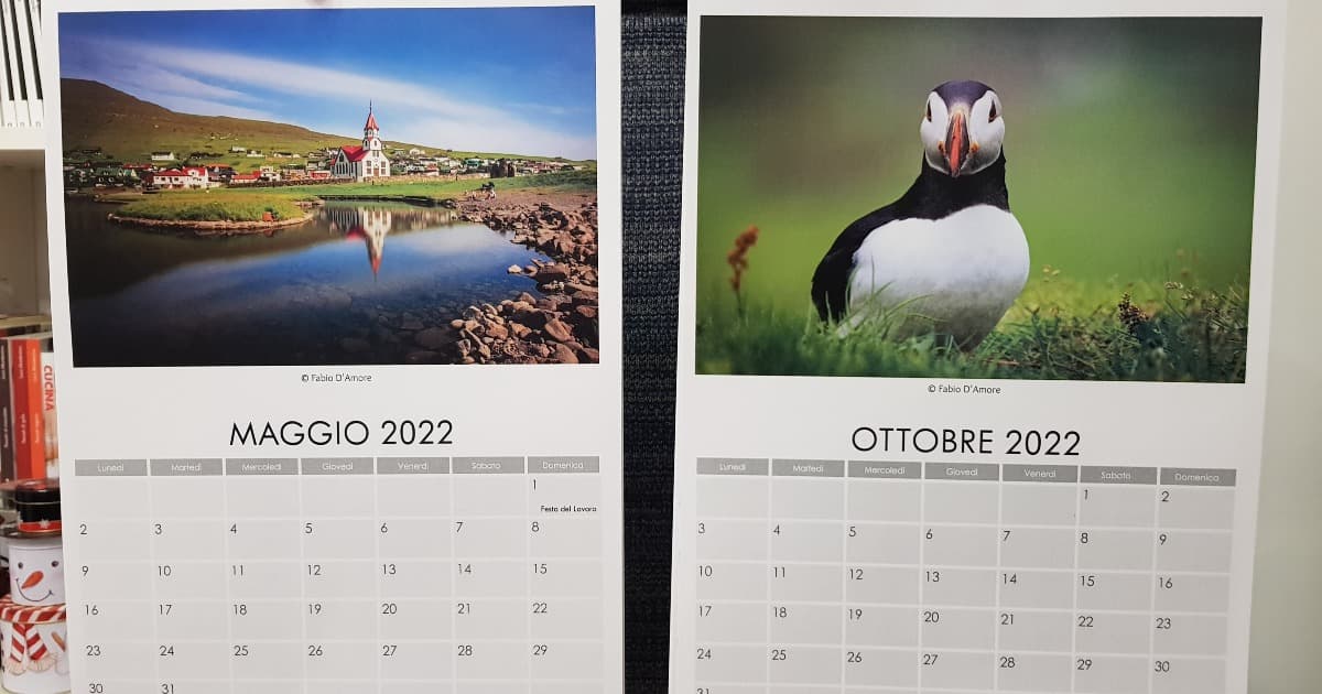 Calendari 2022 Isole Faroe e Puffin-Fabio D'Amore
