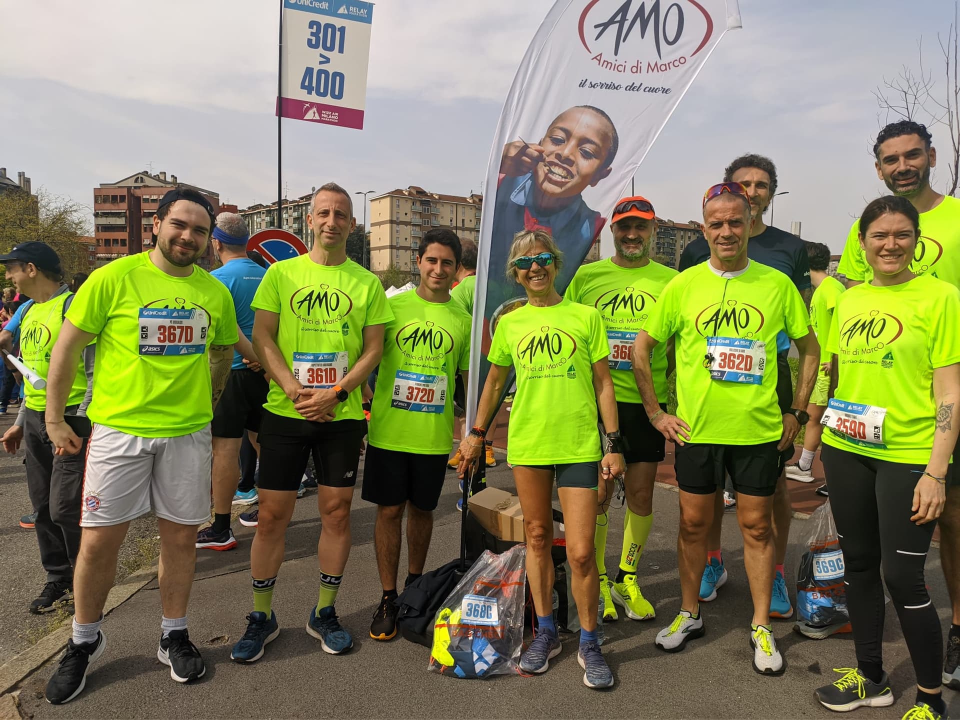 Amici di Marco alla Milano Marathon 2024