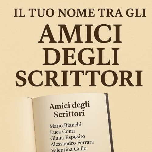 Il tuo nome tra gli “Amici degli Scrittori”