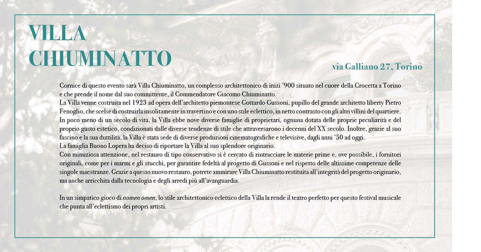 Eclectic Estival - I Edizione-Fondazione BuonoLopera