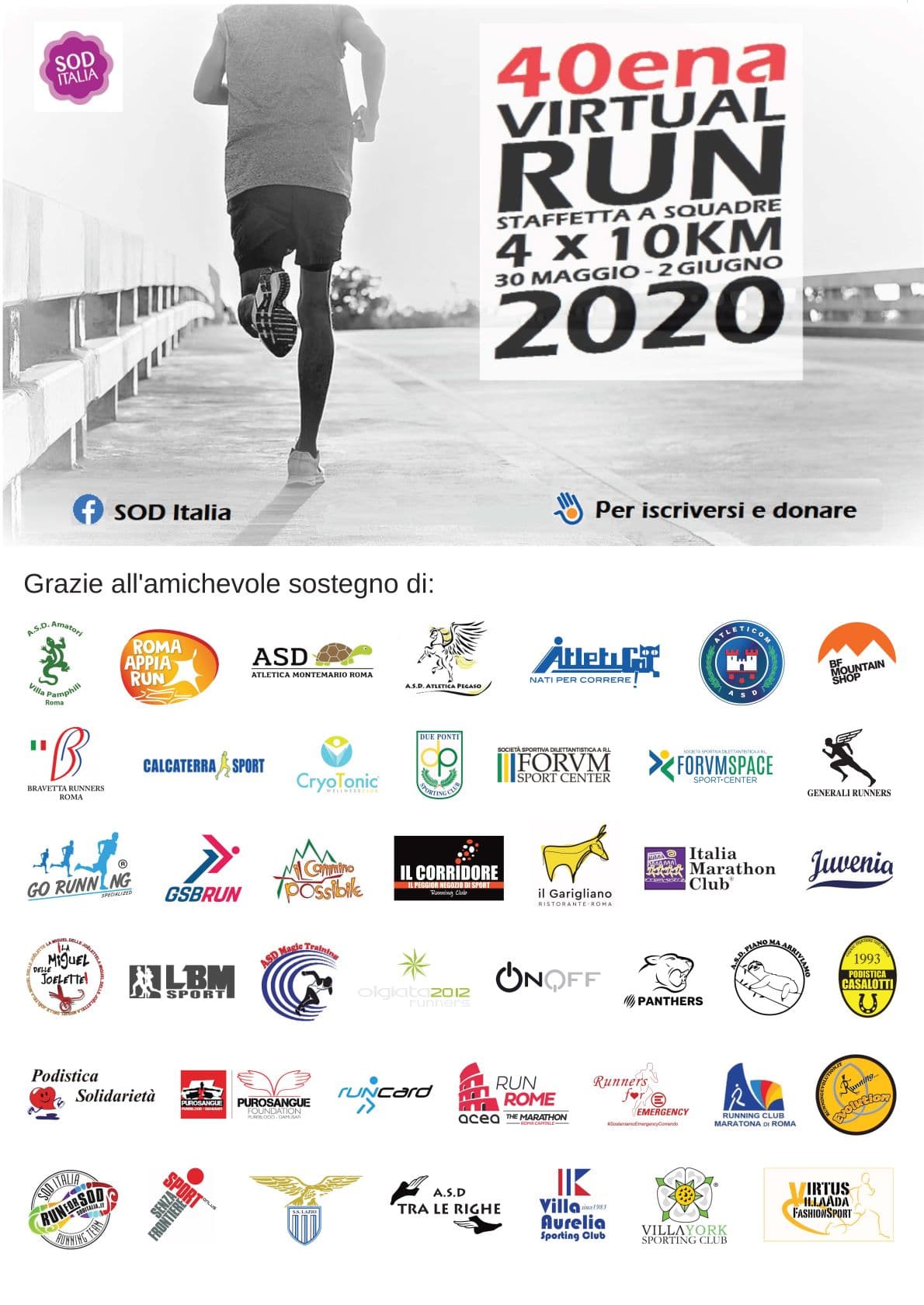40ena VIRTUAL RUN-SOD Italia Onlus