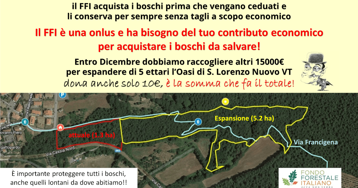  Espandiamo l'Oasi del Fondo Forestale -Fondo Forestale Italiano onlus