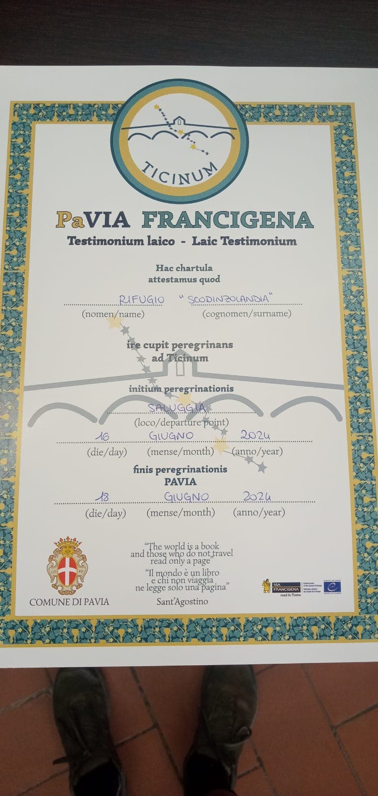 TAPPA PAVIA