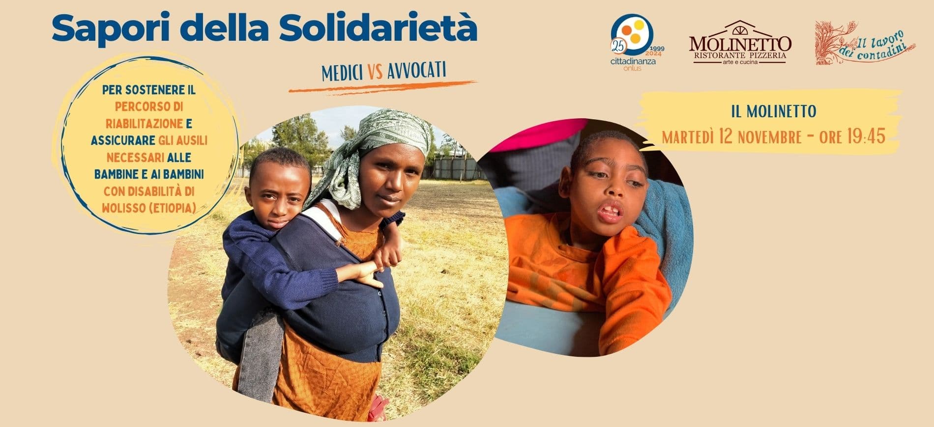 Rete del Dono Cittadinanza Onlus Evento Sapori Solidarietà Cena Solidale medici vs avvocati 2024