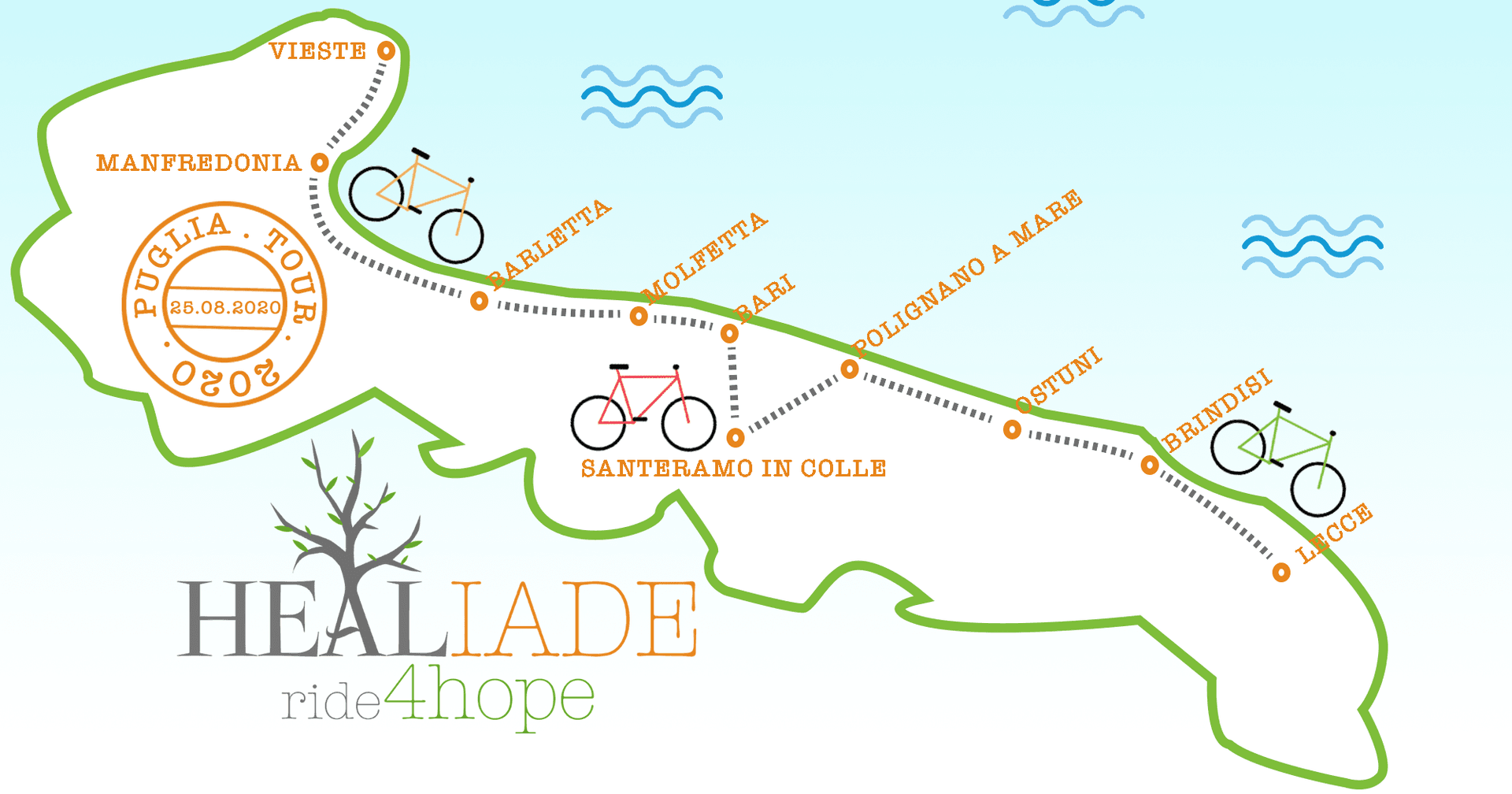 HEALIADE - Ride4Hope - Puglia Tour 2020 di Fondazione Heal HEALIADE - Ride4Hope - Puglia Tour 2020-Fondazione Heal