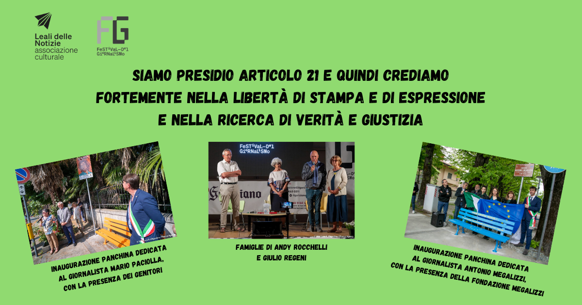 Crediamo nella libertà di stampa e di espressione