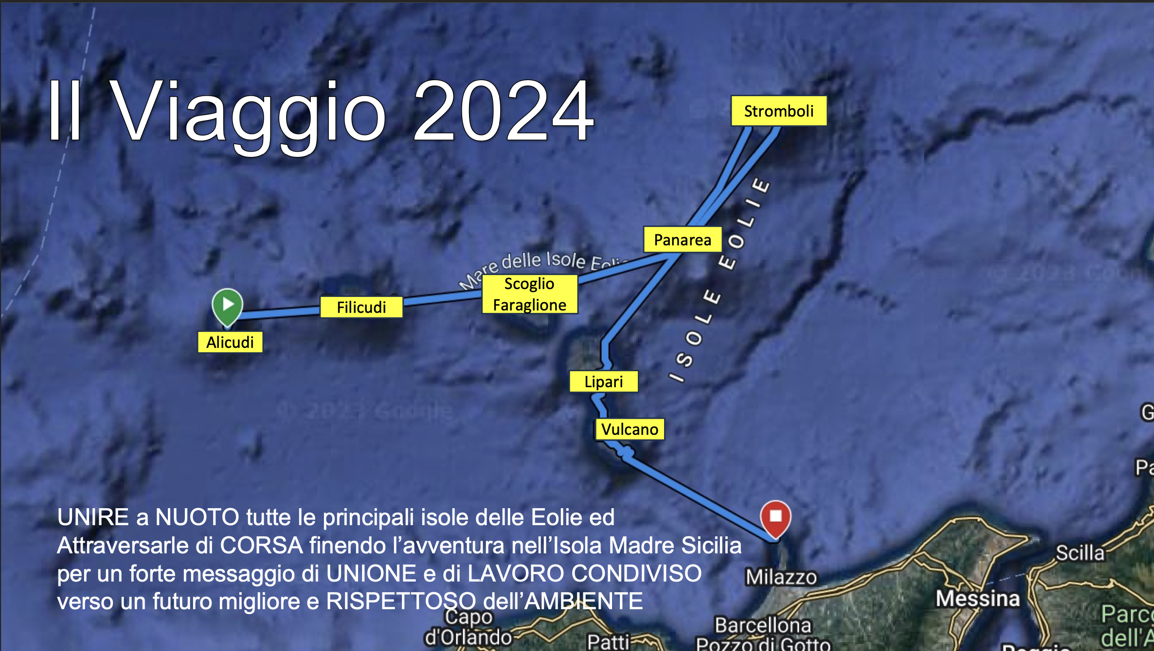 La rotta immaginata da Andrea Pelo di Giorgio