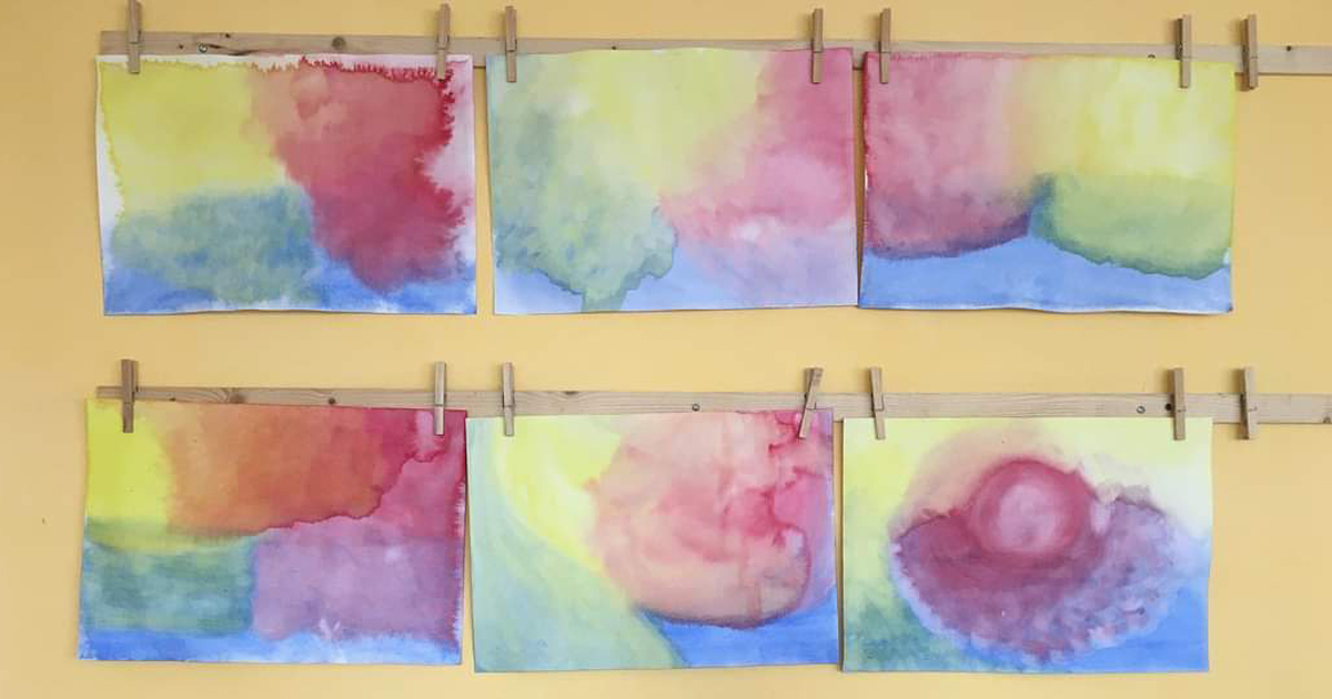 acquerelli dei bambini Waldorf