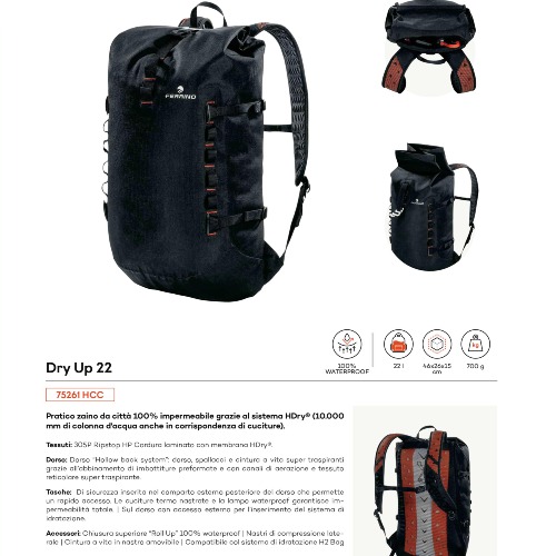 Zaino FERRINO Dry Up o Triolet + ingresso al Museo per un anno