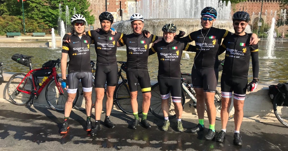 In bici da Milano a Roma per SSF di I Sigerici In bici da Milano a Roma per SSF -I Sigerici