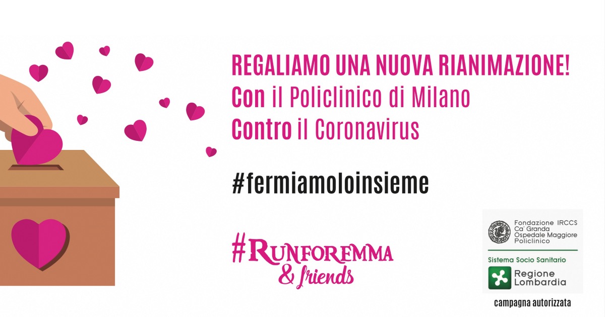 #RUNFOREMMA & friends per il Policlinico di Luca Maestroni #RUNFOREMMA & friends per il Policlinico-Luca Maestroni