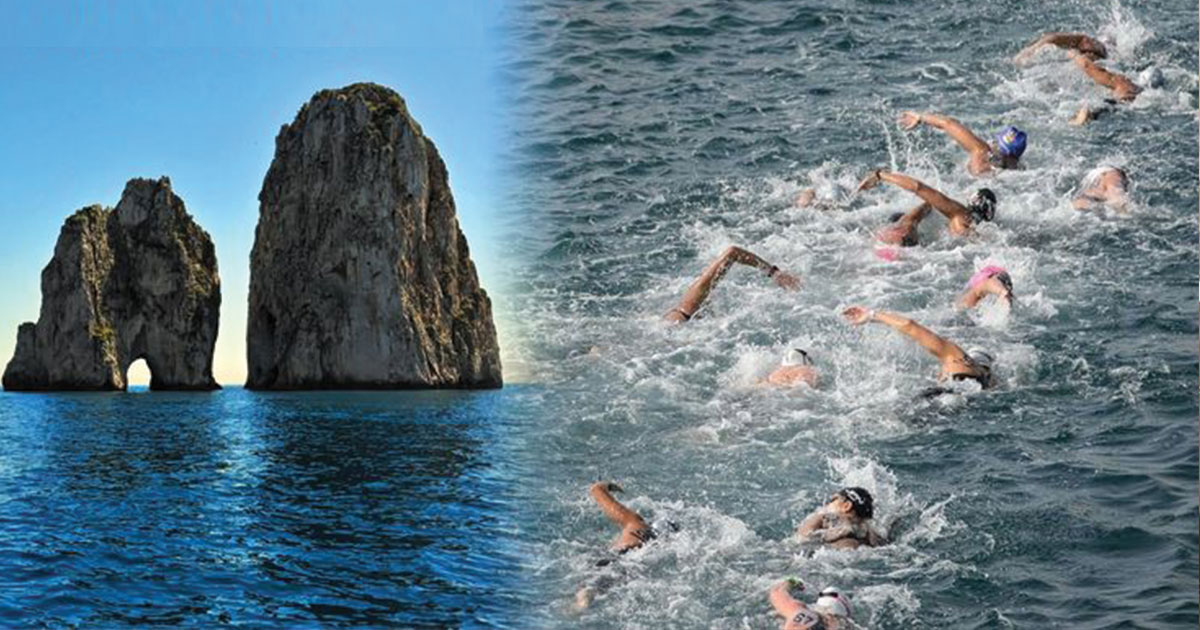 Nuotiamo per Bene alla Capri-Napoli-Staff Associazione CAF