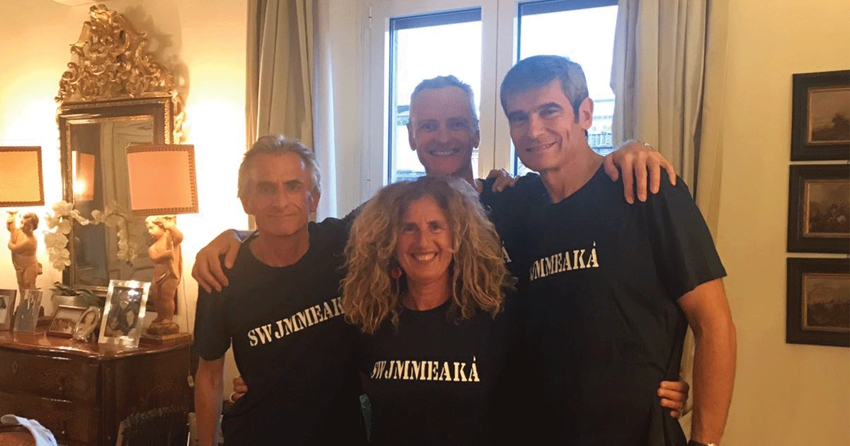 Nuotiamo per Bene alla Capri-Napoli-Staff Associazione CAF