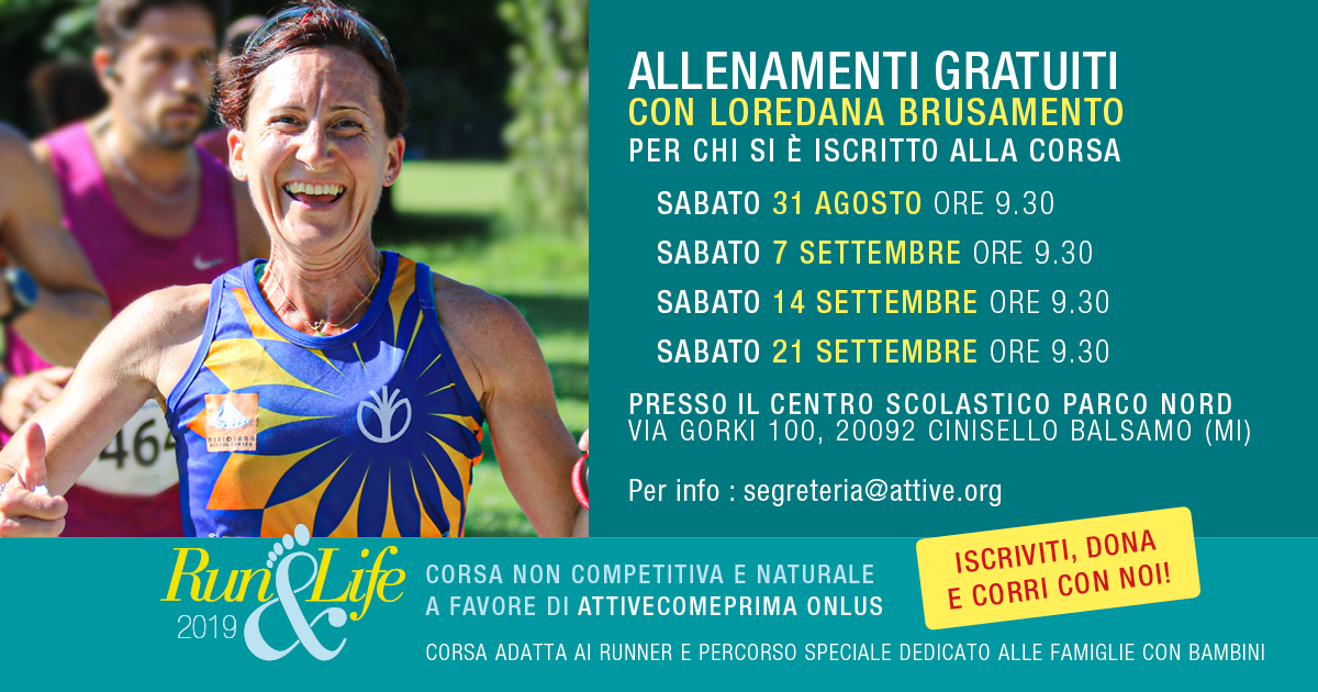 Run&Life 2019-Attivecomeprima Onlus
