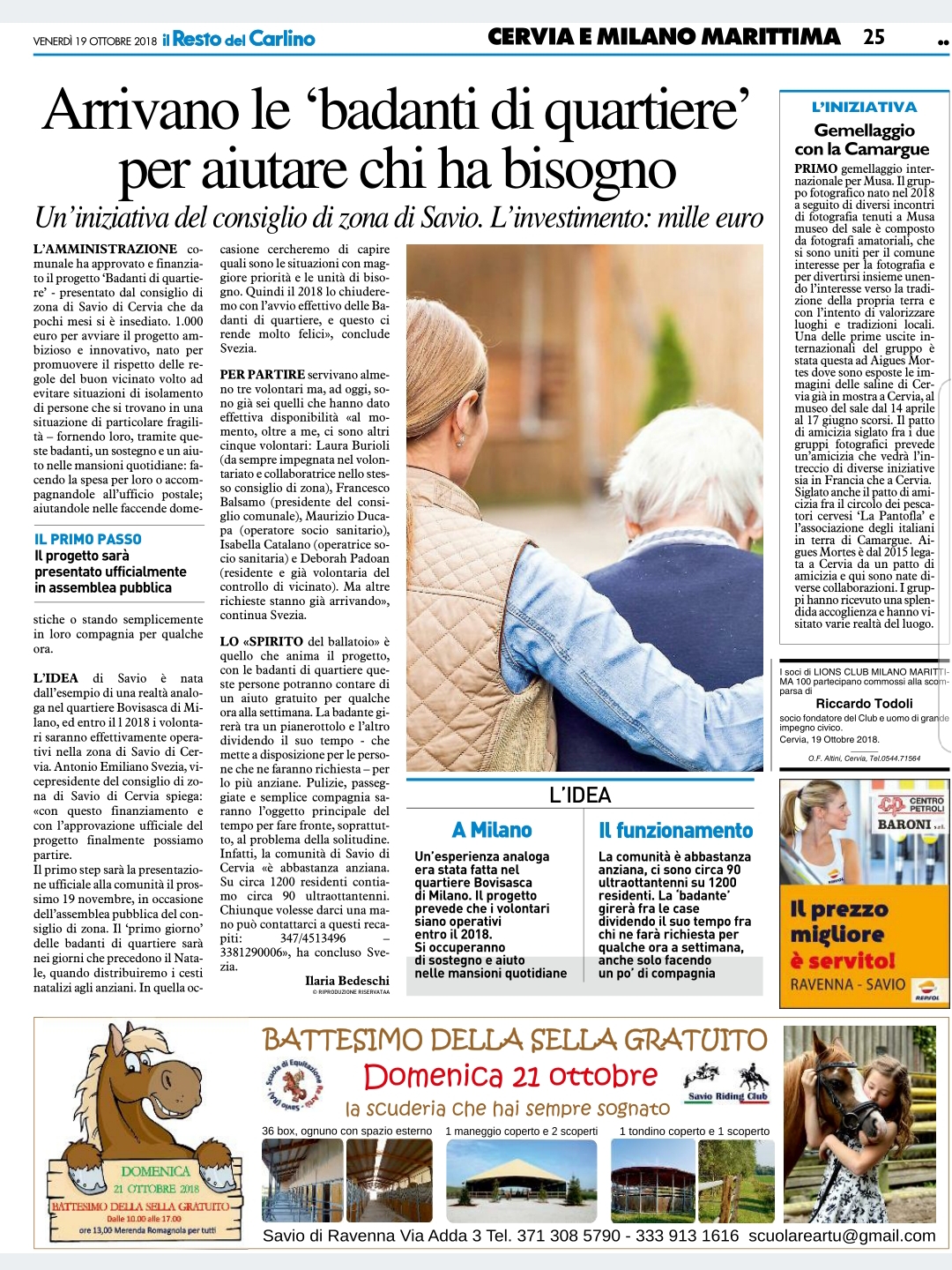 Badanti di Quartiere "Quasi amici" di Pro Loco Savio & Consiglio di Zona Badanti di Quartiere "Quasi amici"-Pro Loco Savio & Consiglio di Zona