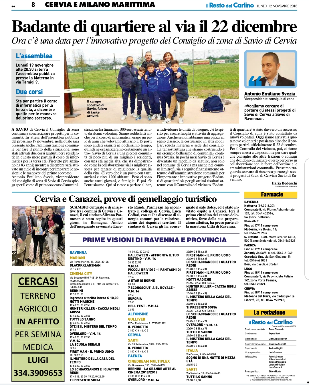 Badanti di Quartiere "Quasi amici" di Pro Loco Savio & Consiglio di Zona Badanti di Quartiere "Quasi amici"-Pro Loco Savio & Consiglio di Zona