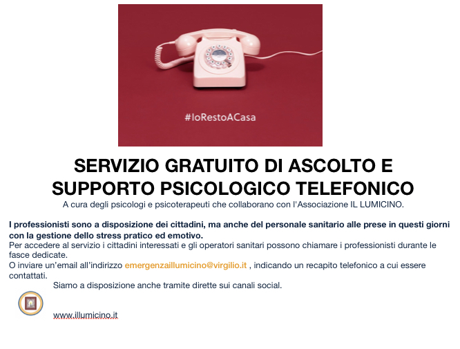 Coronavirus: Psicologi contro la paura di IL LUMICINO Coronavirus: Psicologi contro la paura-IL LUMICINO