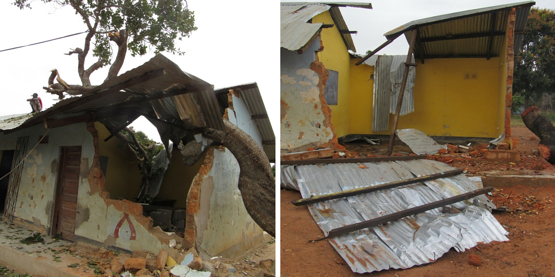 L'asilo dopo l'incidente Asilo di Muzuane Alta