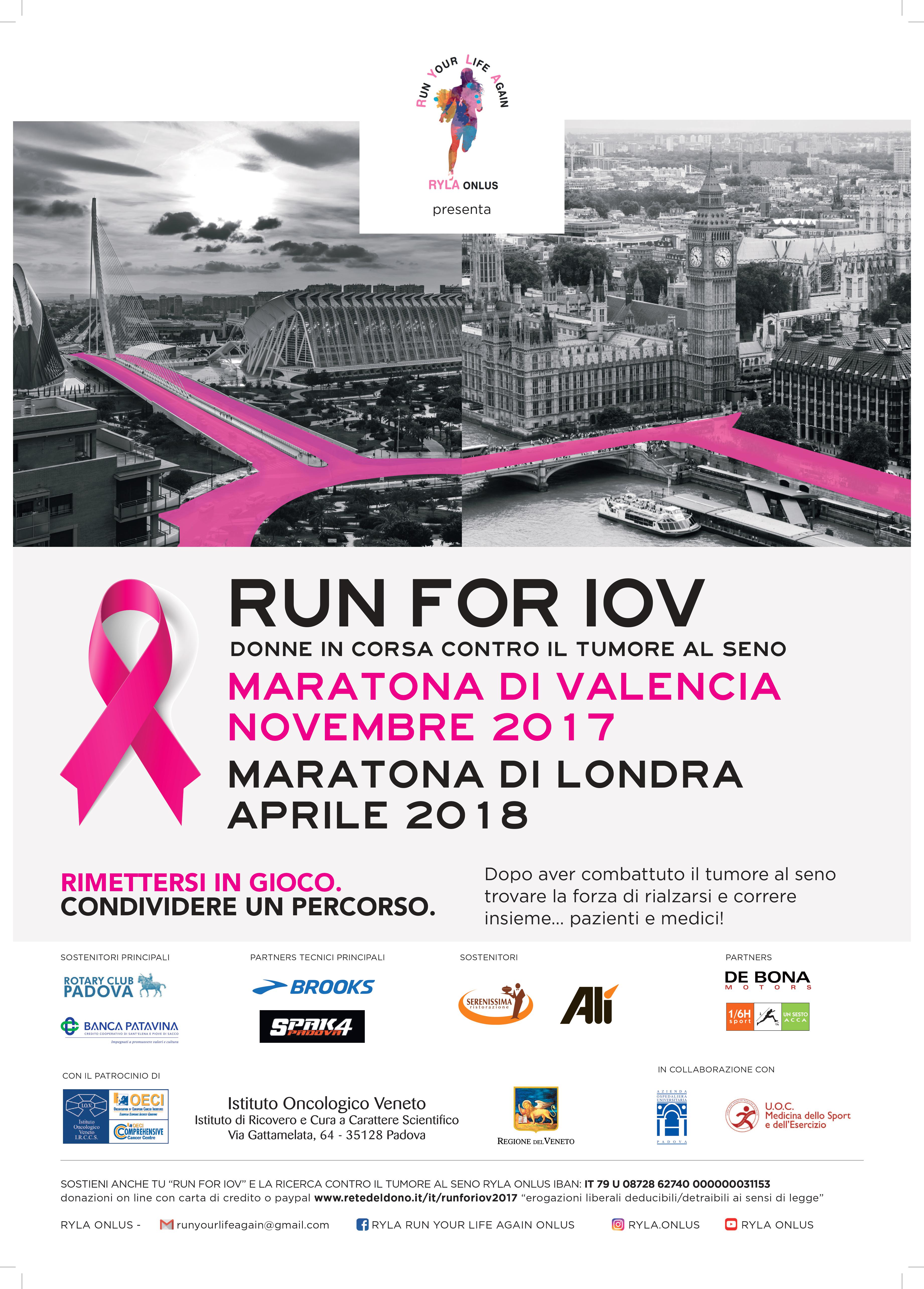 RUN FOR IOV: donne contro tumore al seno di RYLA Onlus RUN FOR IOV: donne contro tumore al seno-RYLA Onlus