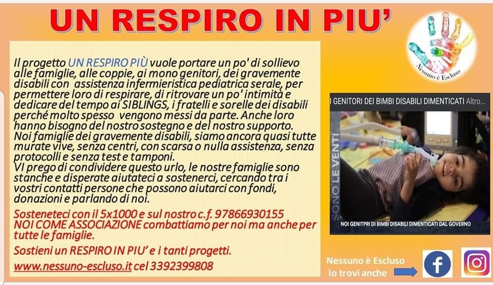Un Respiro in più di Nessuno è Escluso OdV Un Respiro in più-Nessuno è Escluso OdV