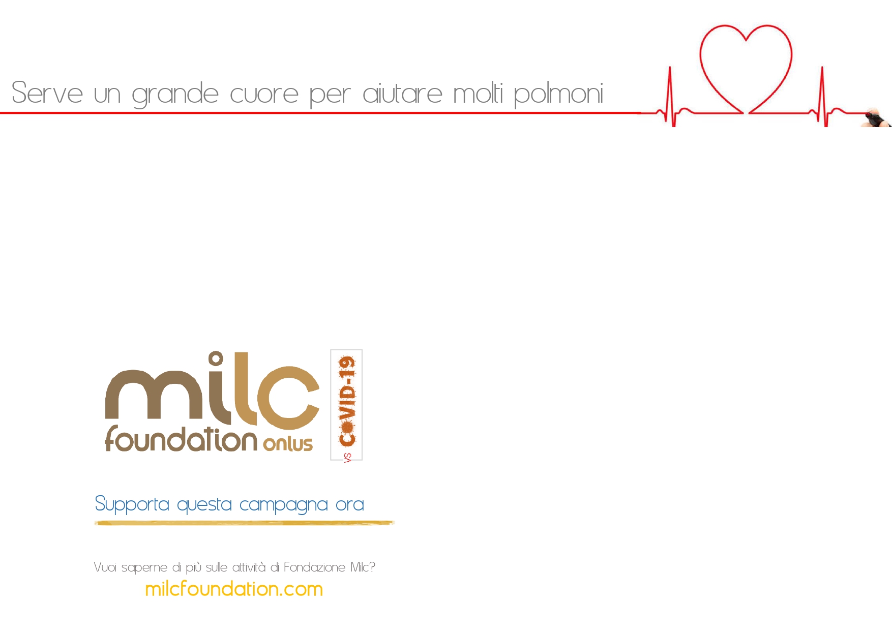 Covid-19: servono ventilatori polmonari -Fondazione Milc ONLUS