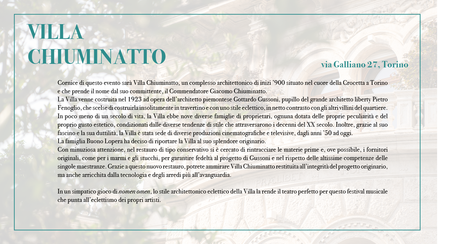 Eclectic Estival - I Edizione-Fondazione BuonoLopera