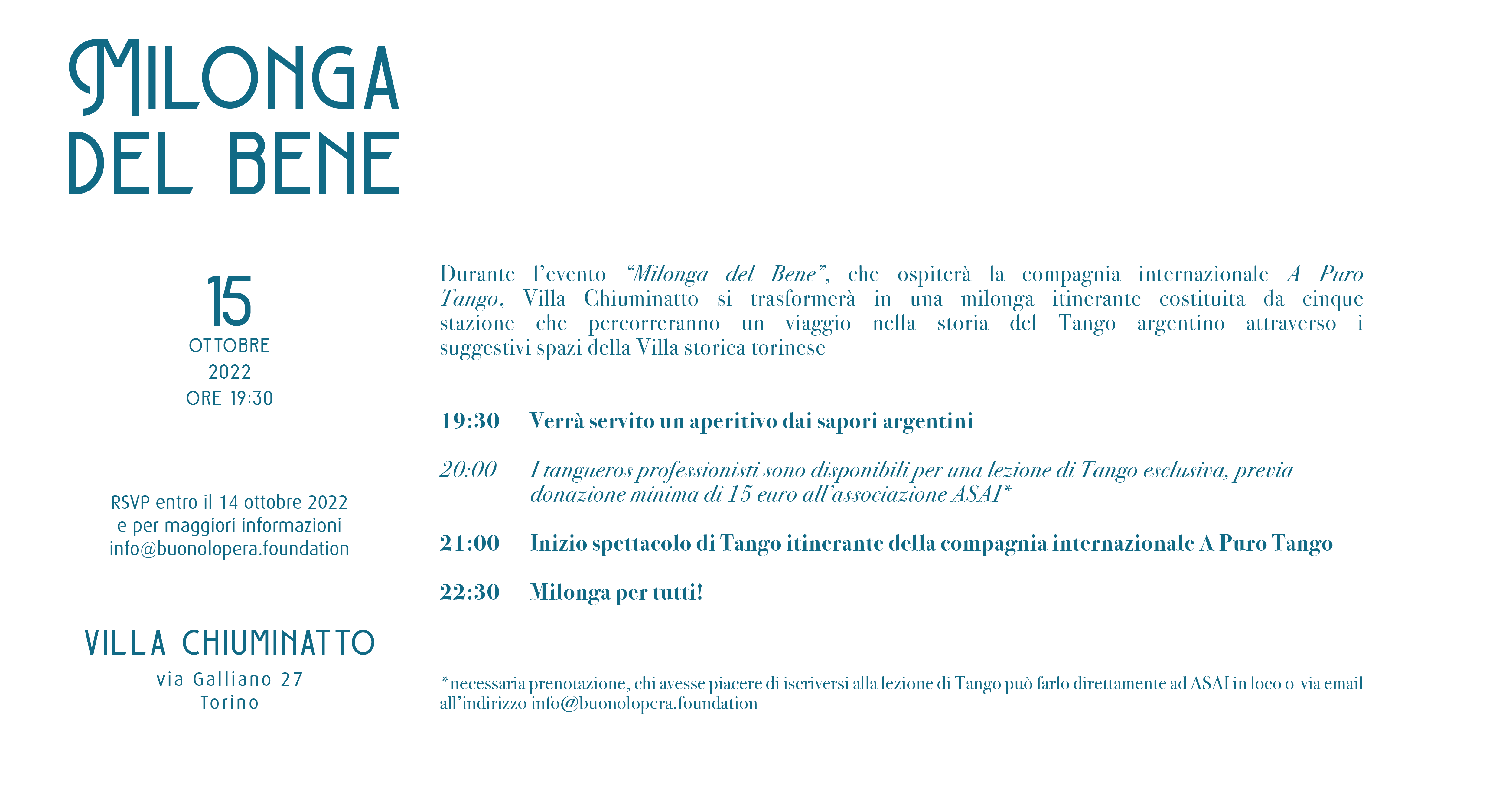 Milonga del Bene-Fondazione BuonoLopera