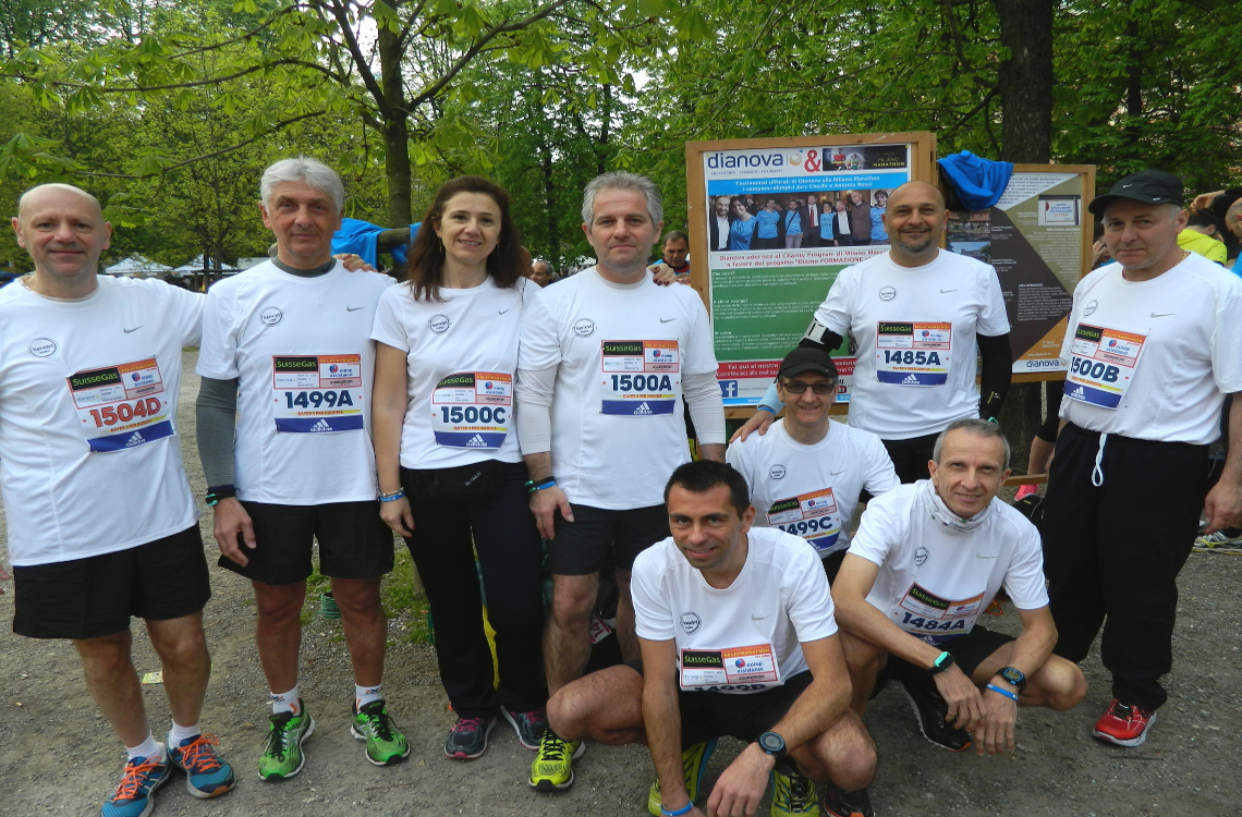 Gli staffetisti Bayer per Dianova