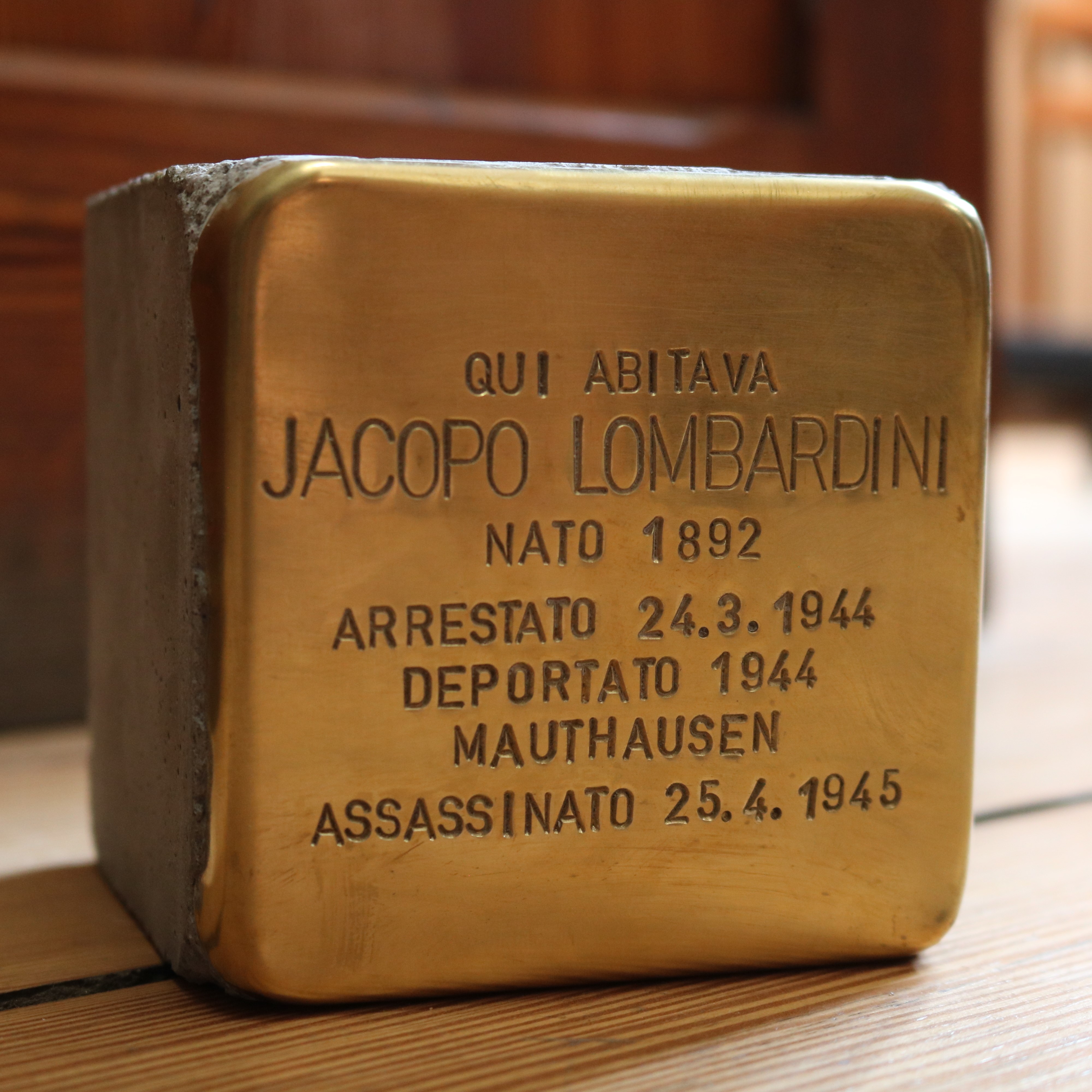 Pietra d'inciampo per Jacopo Lombardini-Liceo Valdese