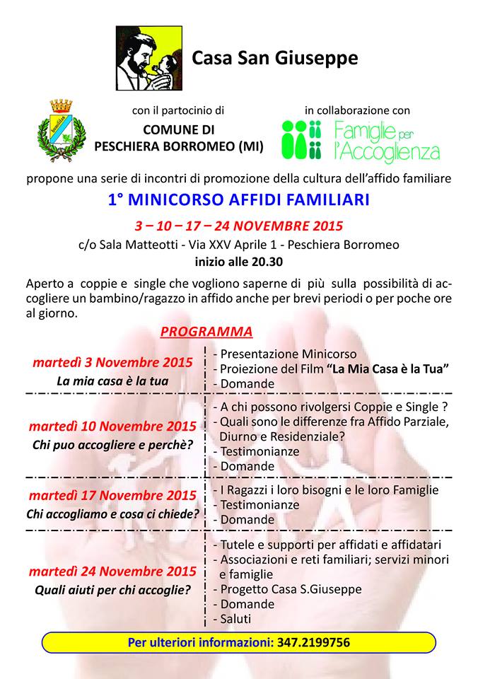 incontri sull'affido promossi dall'associazione Incontri sull'affido promossi dall'associazione