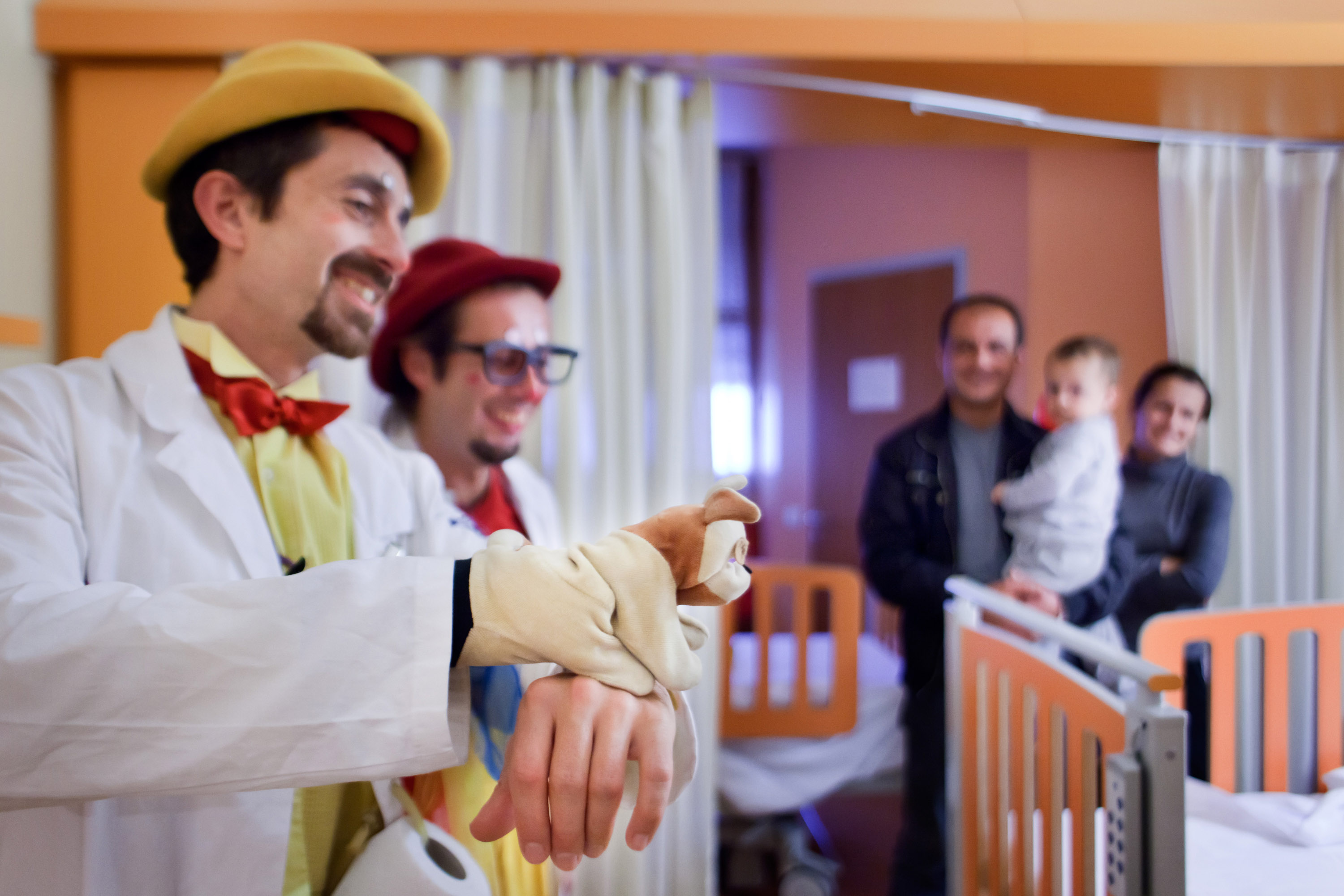 Clown in corsia-Fondazione Meyer