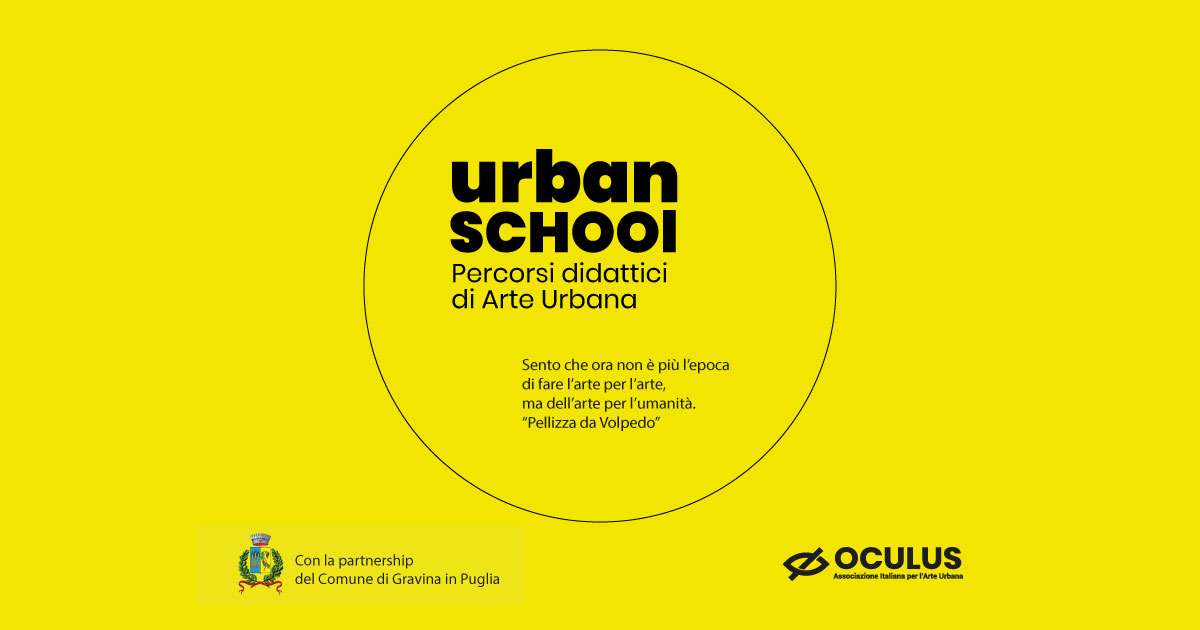 URBAN SCHOOL arte urbana partecipata di OCULUS URBAN SCHOOL arte urbana partecipata-OCULUS