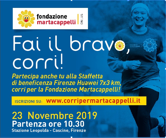 #corripermartacappelli Staffetta Huawei -Fondazione martacappelli