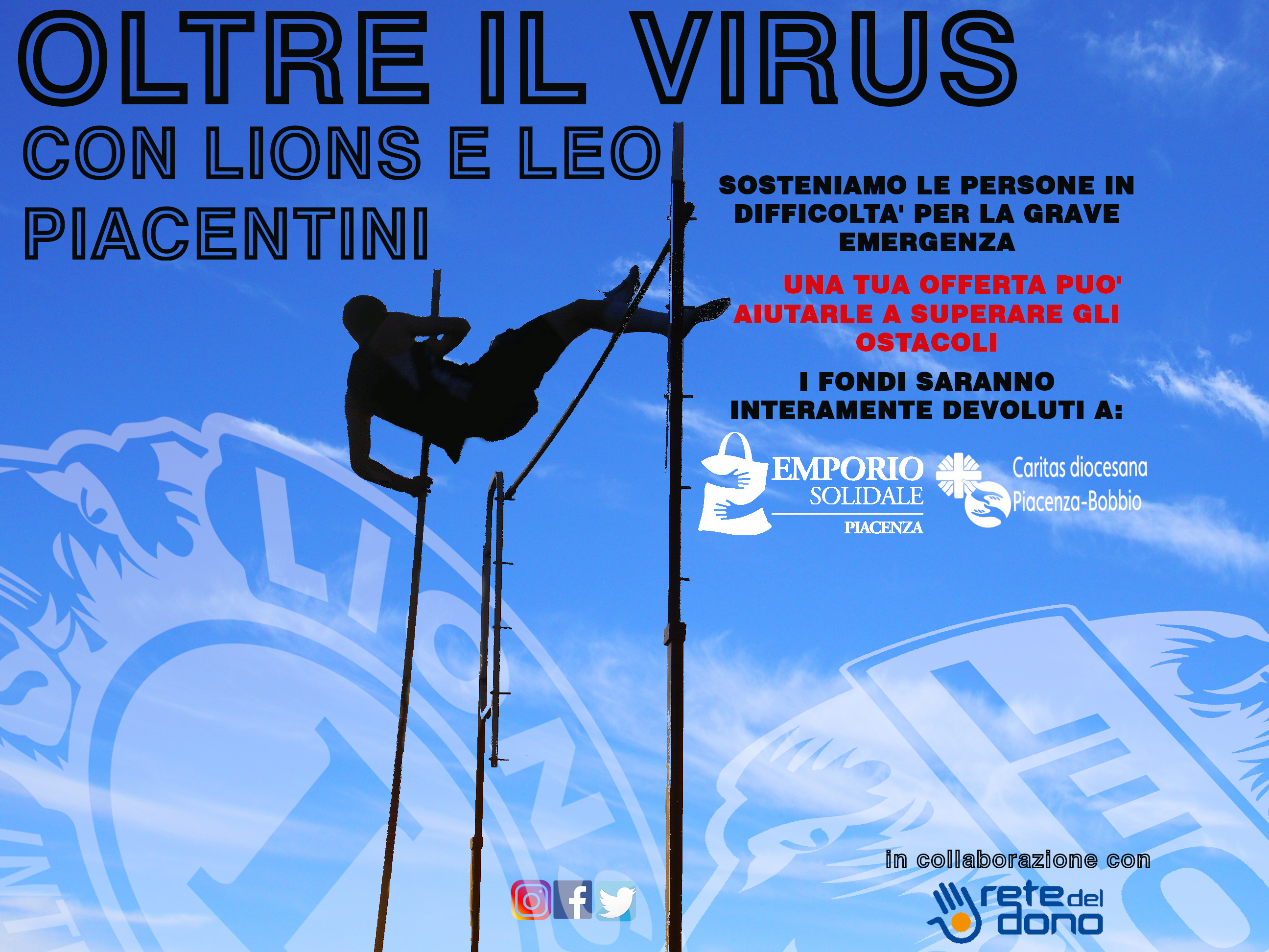 OLTREILVIRUS con Lions e Leo Piacentini-LIONS CLUB PIACENTINI