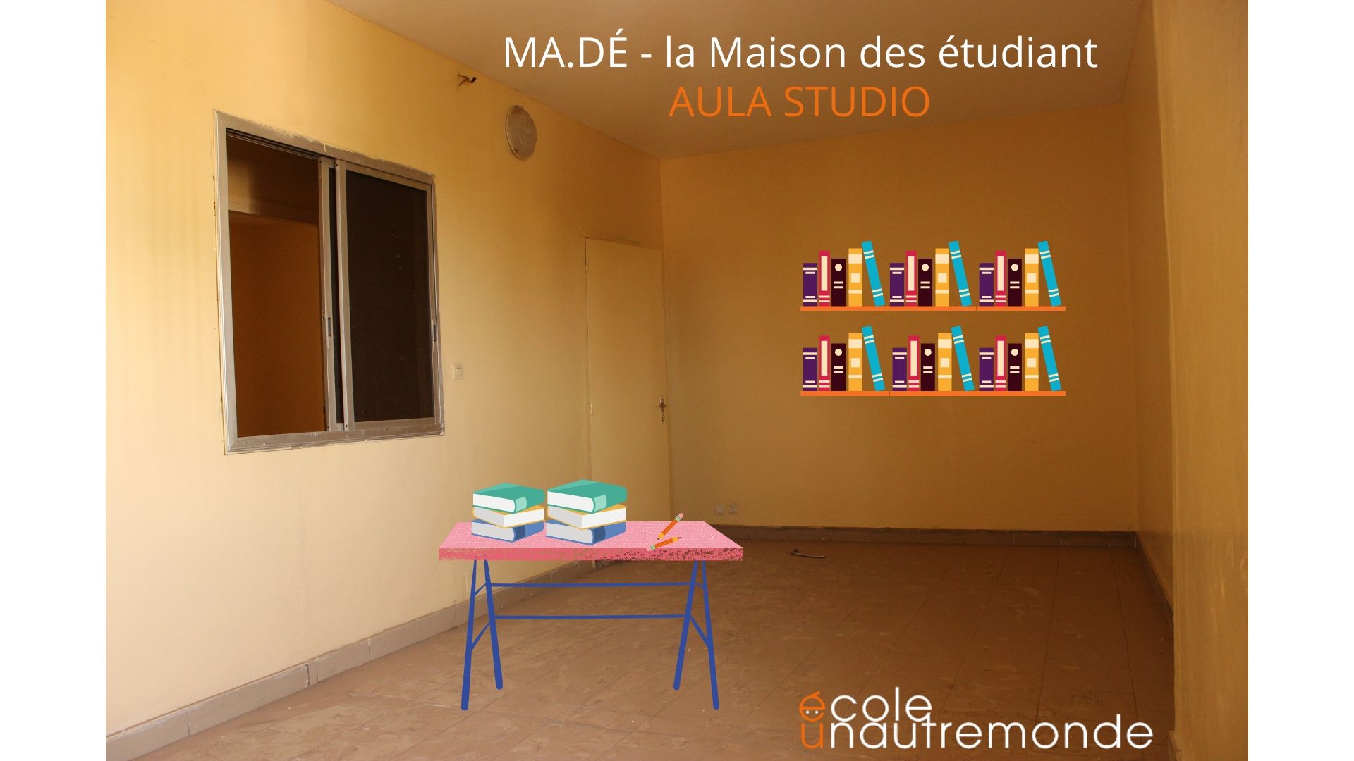 Libri per la Maison des étudiant a Dakar di Fabbrica Utopie Libri per la Maison des étudiant a Dakar-Fabbrica Utopie