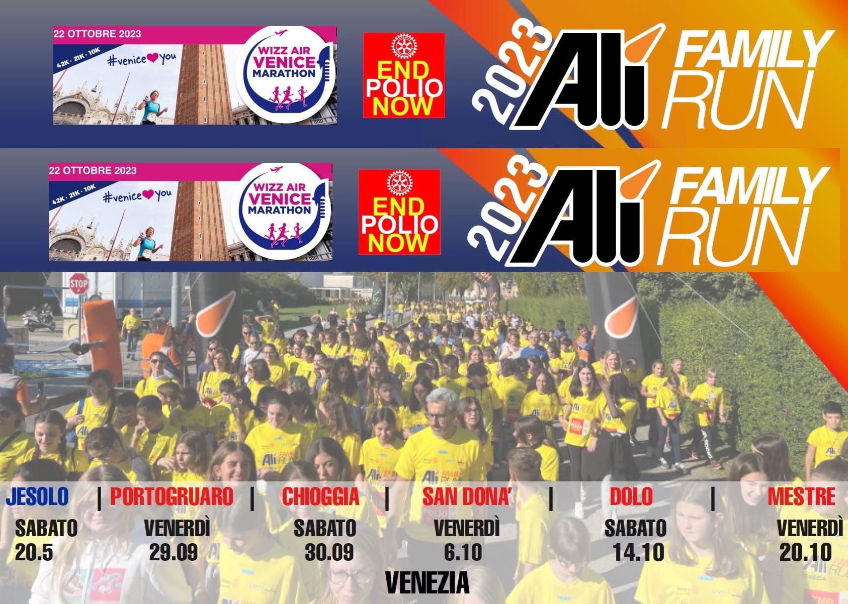 Run to End Polio #VM2023-Progetto Rotary Distretto 2060 Onlus