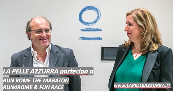 Colora di azzurro la Run Rome Marathon-LA PELLE AZZURRA