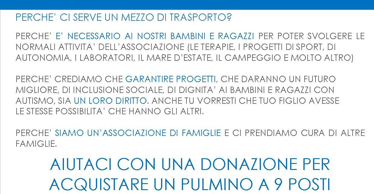 Un pulmino per raggio di sole-Raggio di Sole Onlus