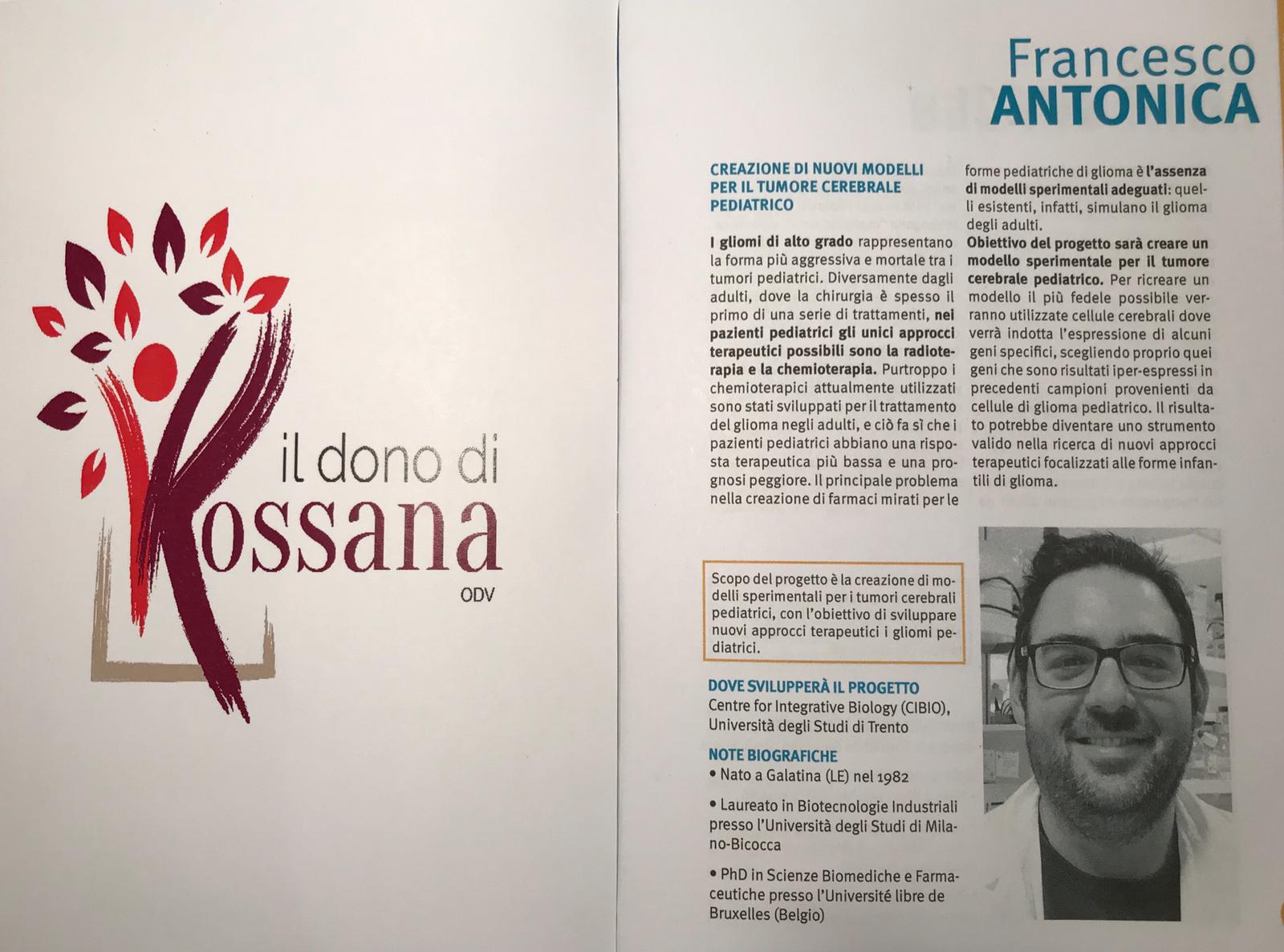 #doniamo# noi per la ricerca-Il dono di Rossana