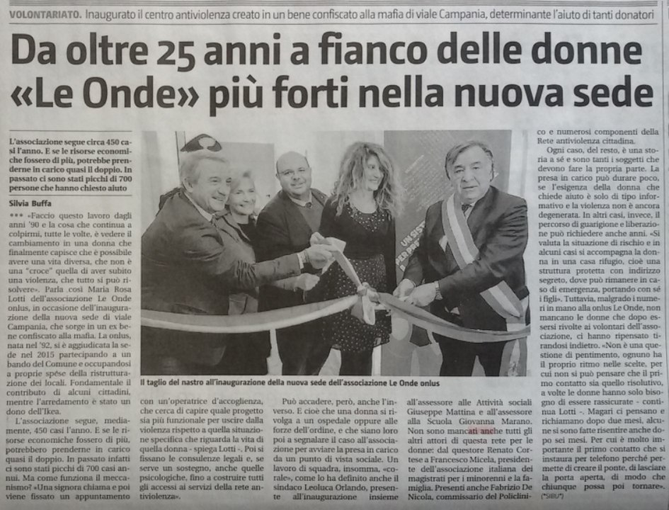 Un dono per la Casa Rifugio delle donne-Associazione Le Onde - Onlus