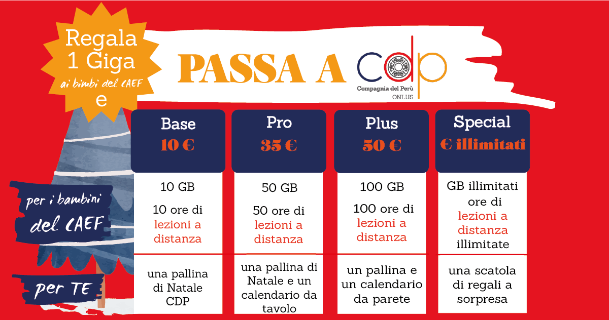 Regala 1 Giga di Compagnia del Perù Onlus Regala 1 Giga-Compagnia del Perù Onlus