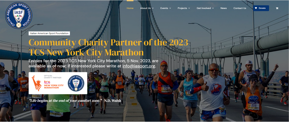 Run the NYC Marathon for IASF di ITALIAN AMERICAN SPORT FOUNDATION Run the NYC Marathon for IASF-ITALIAN AMERICAN SPORT FOUNDATION