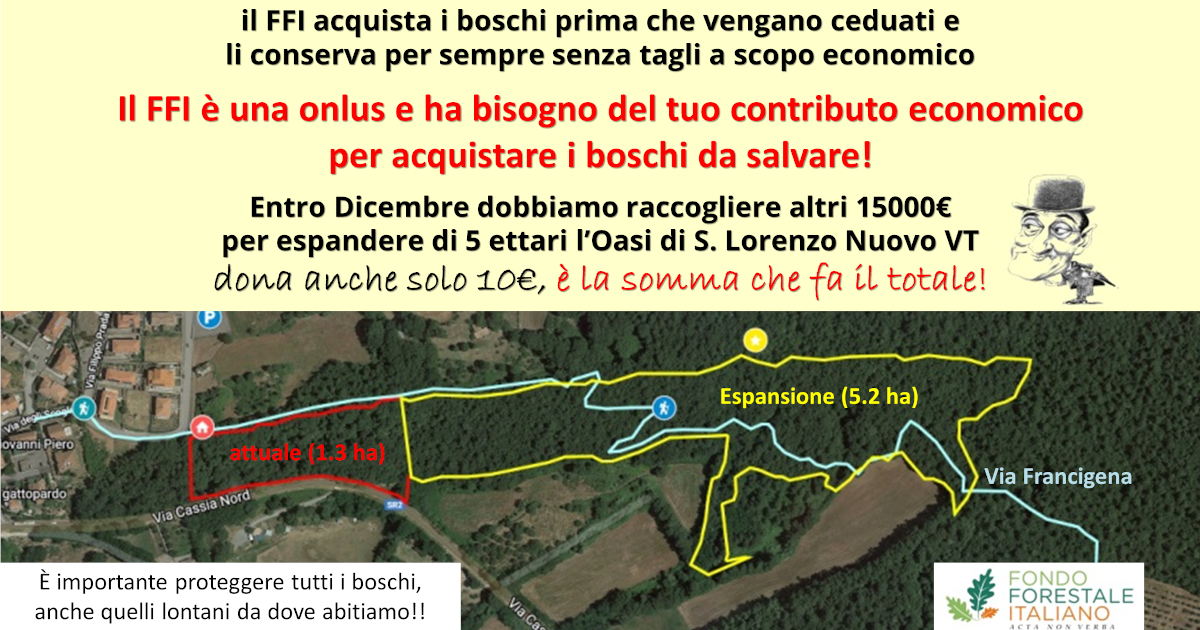  Espandiamo l'Oasi del Fondo Forestale -Fondo Forestale Italiano onlus